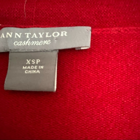 red cashmere vneck - Picture 9 of 12